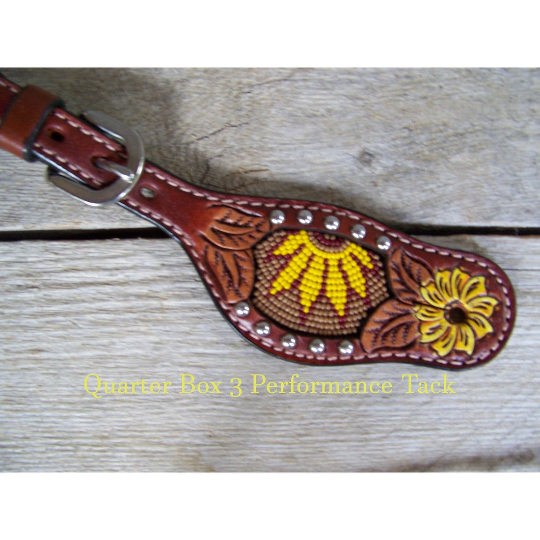 Spur Straps - Beaded Sunflowers (Youth) by Rafter T Ranch Company