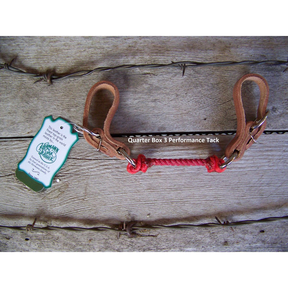 Curb - Harness Leather with Rope (Red)