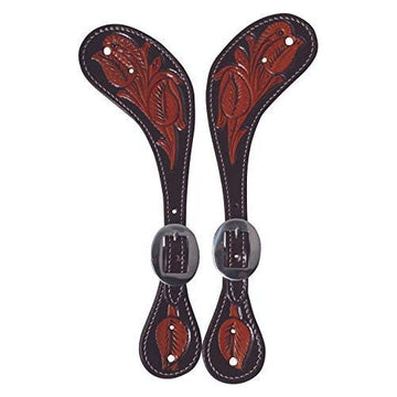 Spur Straps - Chocolate Floral (Muleshoe - Ladies)