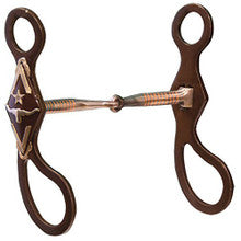 Bit - Antique Longhorn Star Cheek Snaffle