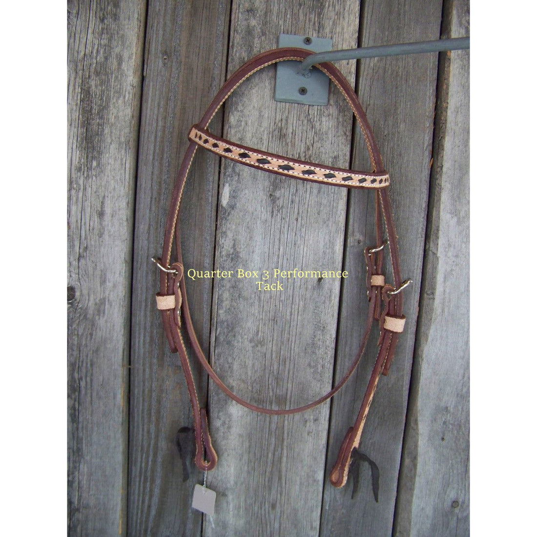 Headstall - Browband Rough Out w/Buckstitch (Black)