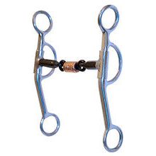 Bit - Stainless Steel Loose Cheek, 3 Piece Dog Bone, Copper Rollers