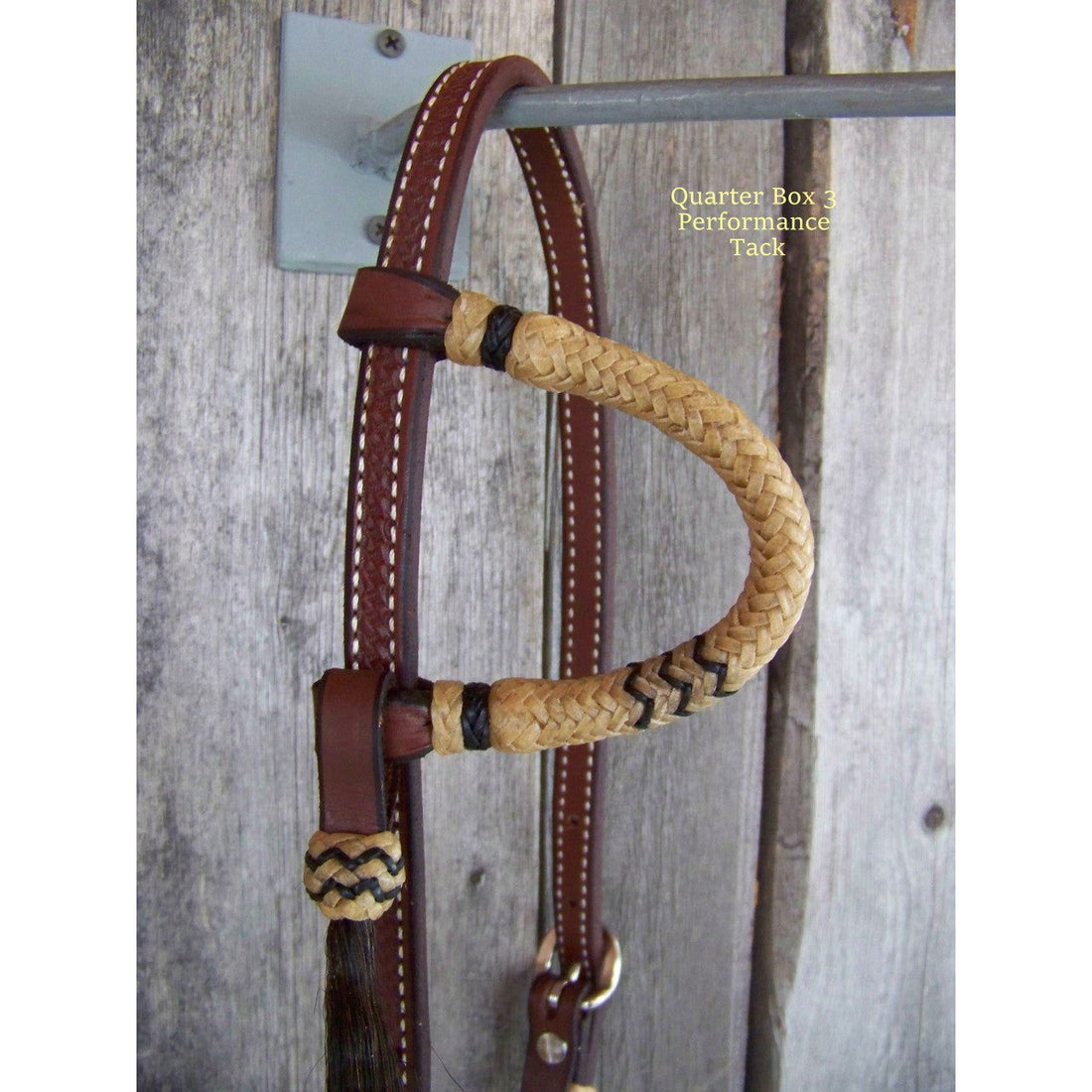 Headstall - Rawhide Braid One Ear (Dark Oil)