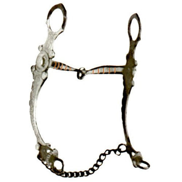 Bit - Engraved Concho Shank w/ Sweet Iron Snaffle