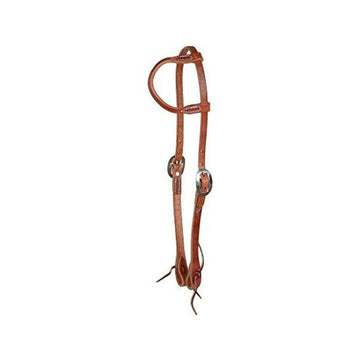 Headstall - Berlin Leather One Ear Harness Leather w/SS Hardware