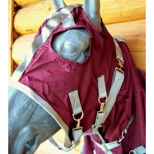 Nylon Hood - Burgandy and Silver by BMB