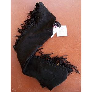 PMS Split Leather Chaps for Youth - Black - Small
