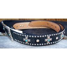 Western Belt (Ladies) - Black with Crosses (Size Large)
