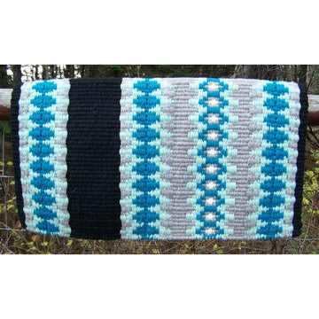 Custom Santa Cruz Show Blanket - 38x34 (Black Base/Mint, Turquoise, Ash Accents)