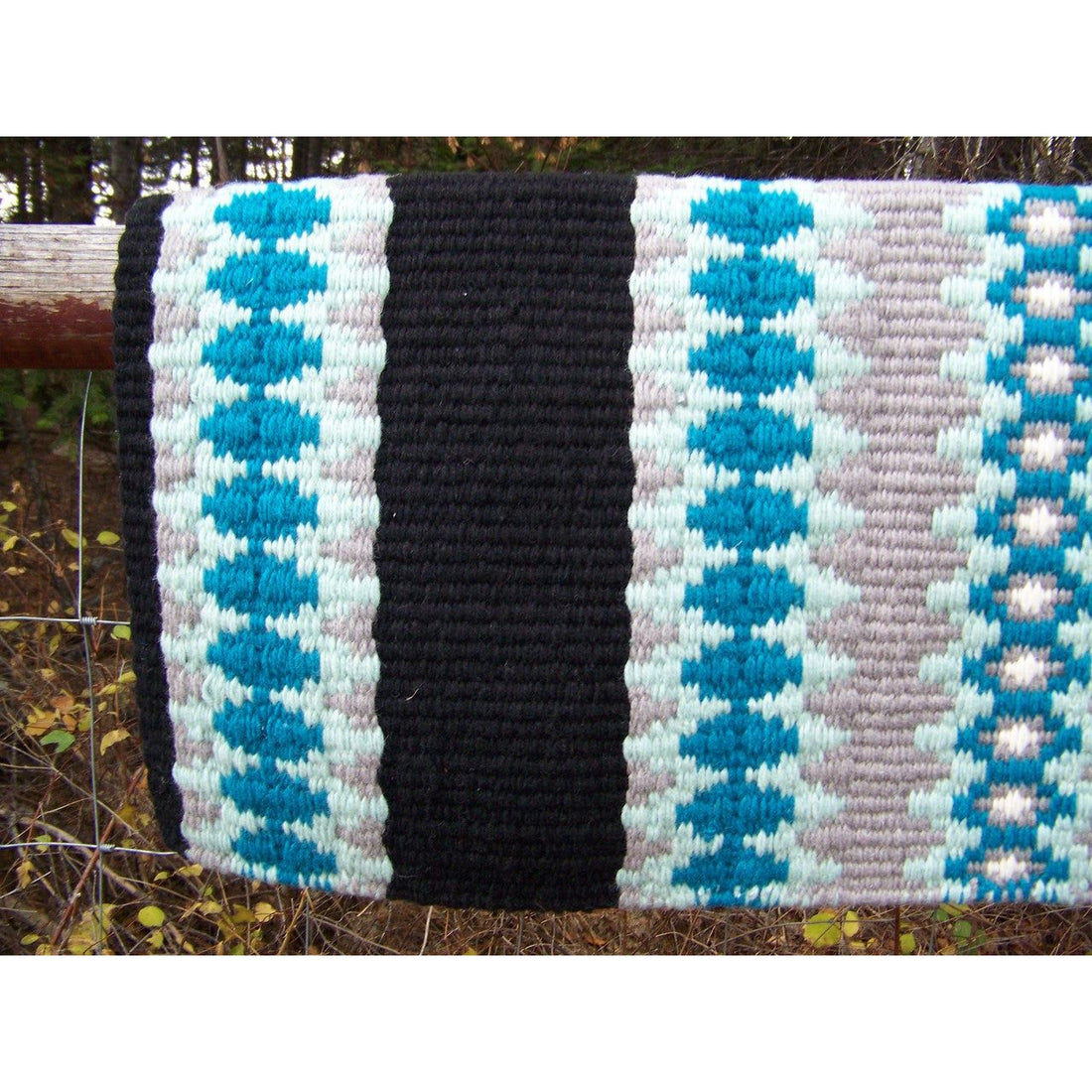 Custom Santa Cruz Show Blanket - 38x34 (Black Base/Mint, Turquoise, Ash Accents)