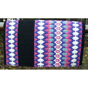 Custom Santa Cruz Show Blanket - 38x34 (Black Base/Purple, Pink, Blue Accents)