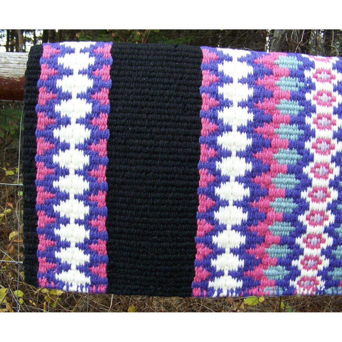 Custom Santa Cruz Show Blanket - 38x34 (Black Base/Purple, Pink, Blue Accents)