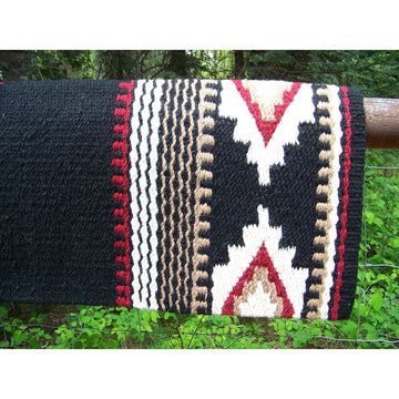 Cowtown Show Blanket - 36x34 (Black/Cream/Red Earth/Fawn) by Mayatex