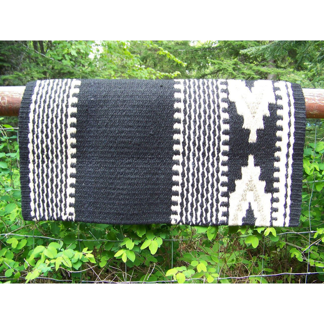 Cowtown Show Blanket - 36x34 (Black/Sand/Taupe/Cream) by Mayatex