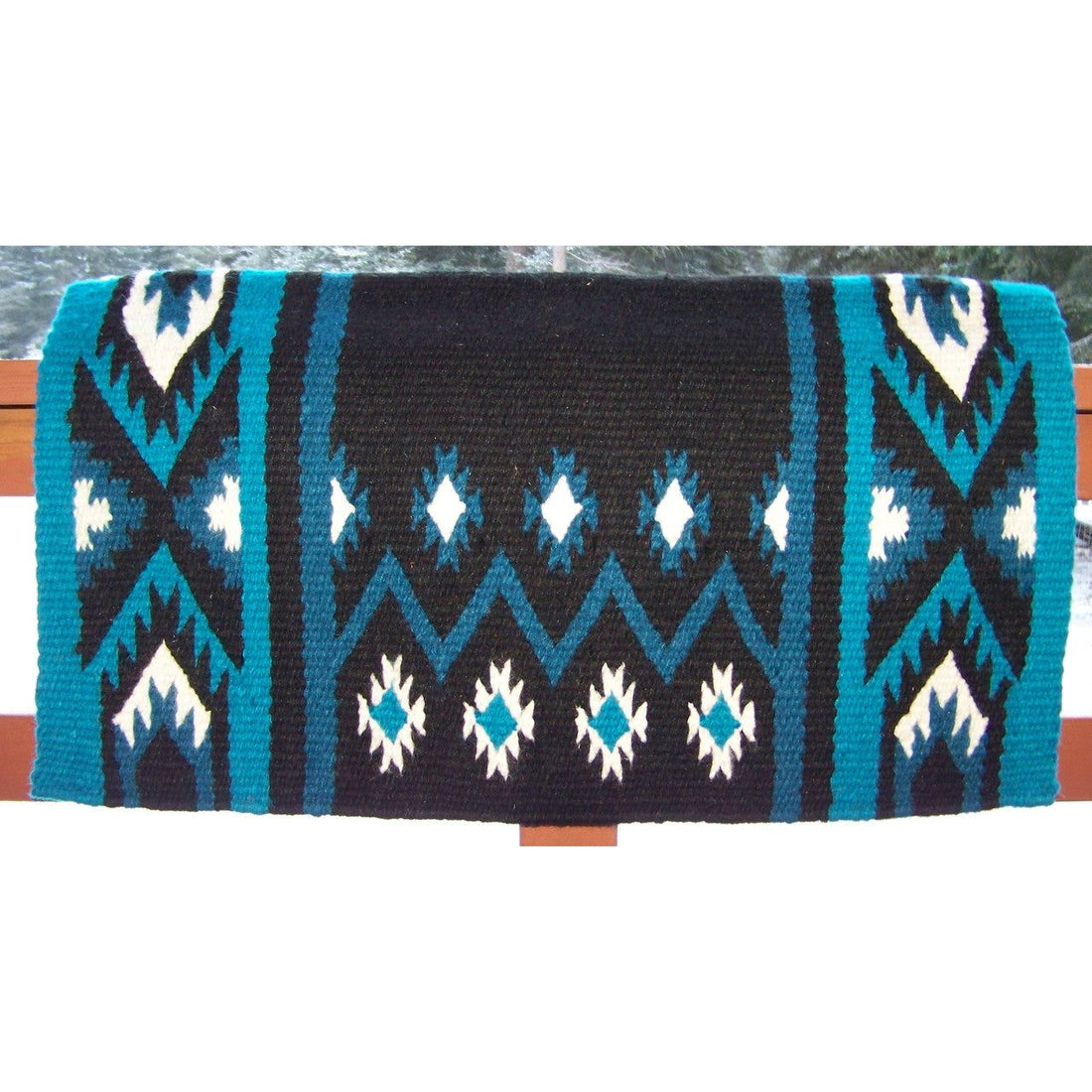 Phoenix Show Blanket - 38x34 (Black Base/Show Turquoise Accents)