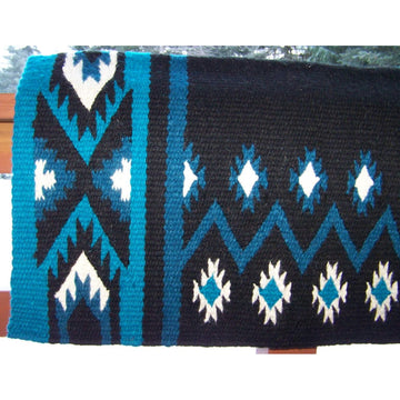 Phoenix Show Blanket - 38x34 (Black Base/Show Turquoise Accents)