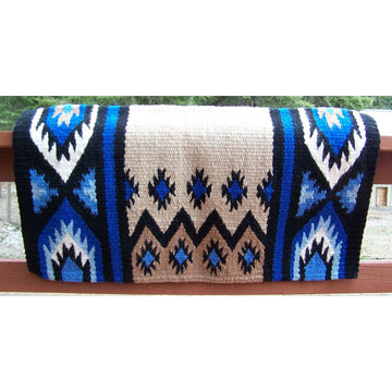 Phoenix Show Blanket - 38x34 (Black Base/Sand and Blue Accents)