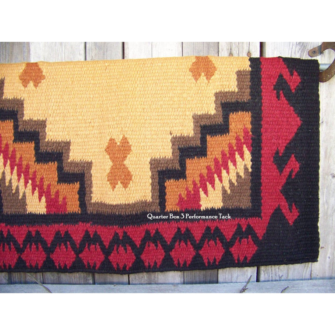 Haymaker Show Blanket - 38x34 (Black Base/Red Tone Accents) by Mayatex