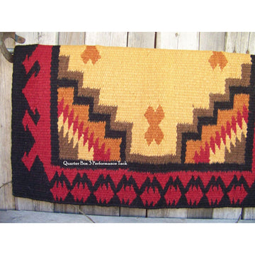 Haymaker Show Blanket - 38x34 (Black Base/Red Tone Accents) by Mayatex