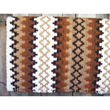 Arroyo Seco Show Blanket - 38x34 (Cream Base/Brown Accents) by Mayatex