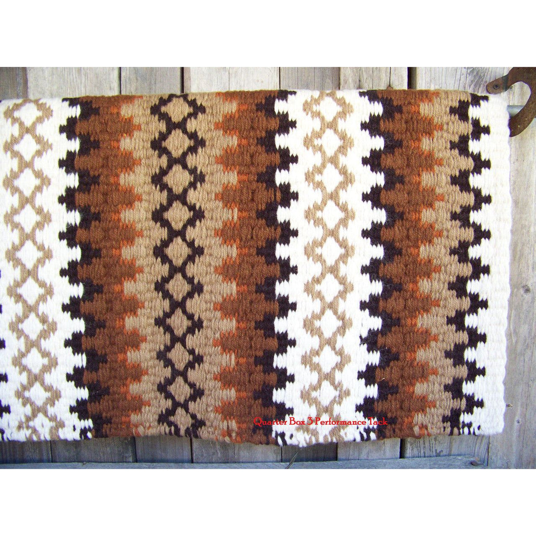 Arroyo Seco Show Blanket - 38x34 (Cream Base/Brown Accents) by Mayatex