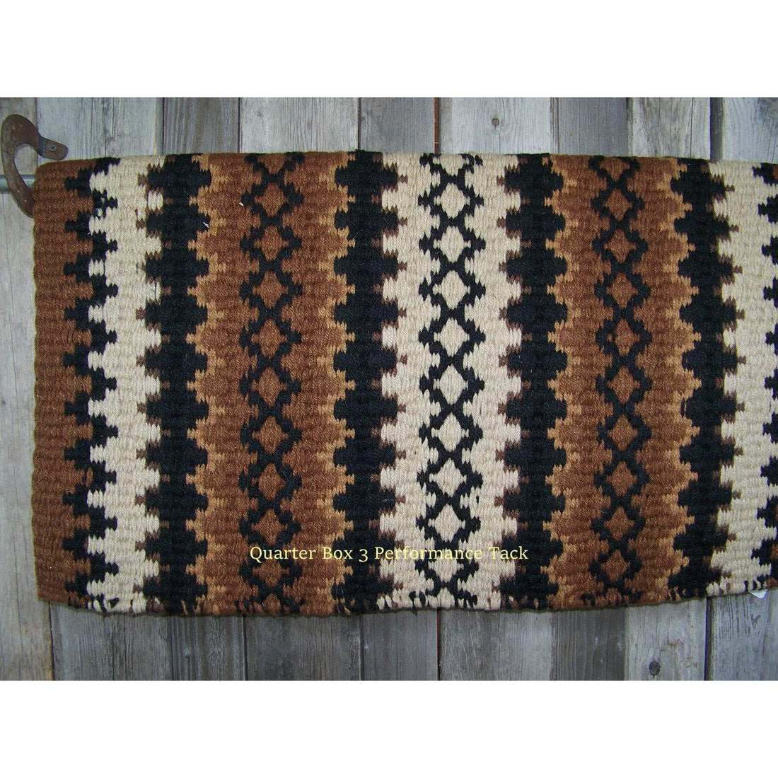 Arroyo Seco Show Blanket - 38x34 (Chocolate Base/Earth Tone Accents) by Mayatex