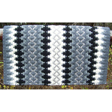Custom Arroyo Seco Show Blanket - 38x34 (Charcoal Base/Cream and Gray Accents)