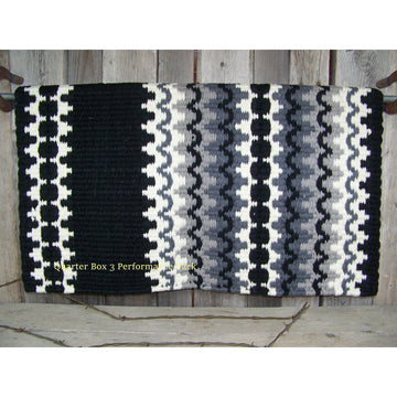 Corona Show Blanket - 38x34 (Black Base/Grey and Cream Accents)