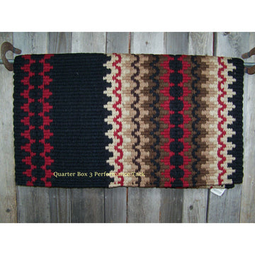 Corona Show Blanket - 38x34 (Black Base/Red and Earth Tone Accents)