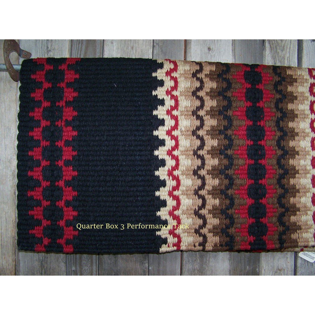 Corona Show Blanket - 38x34 (Black Base/Red and Earth Tone Accents)