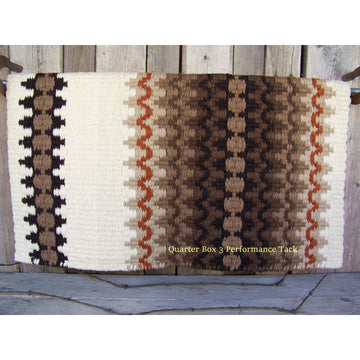 Corona Show Blanket - 38x34 (Cream Base/Sand and Darker Earth Tone Accents)
