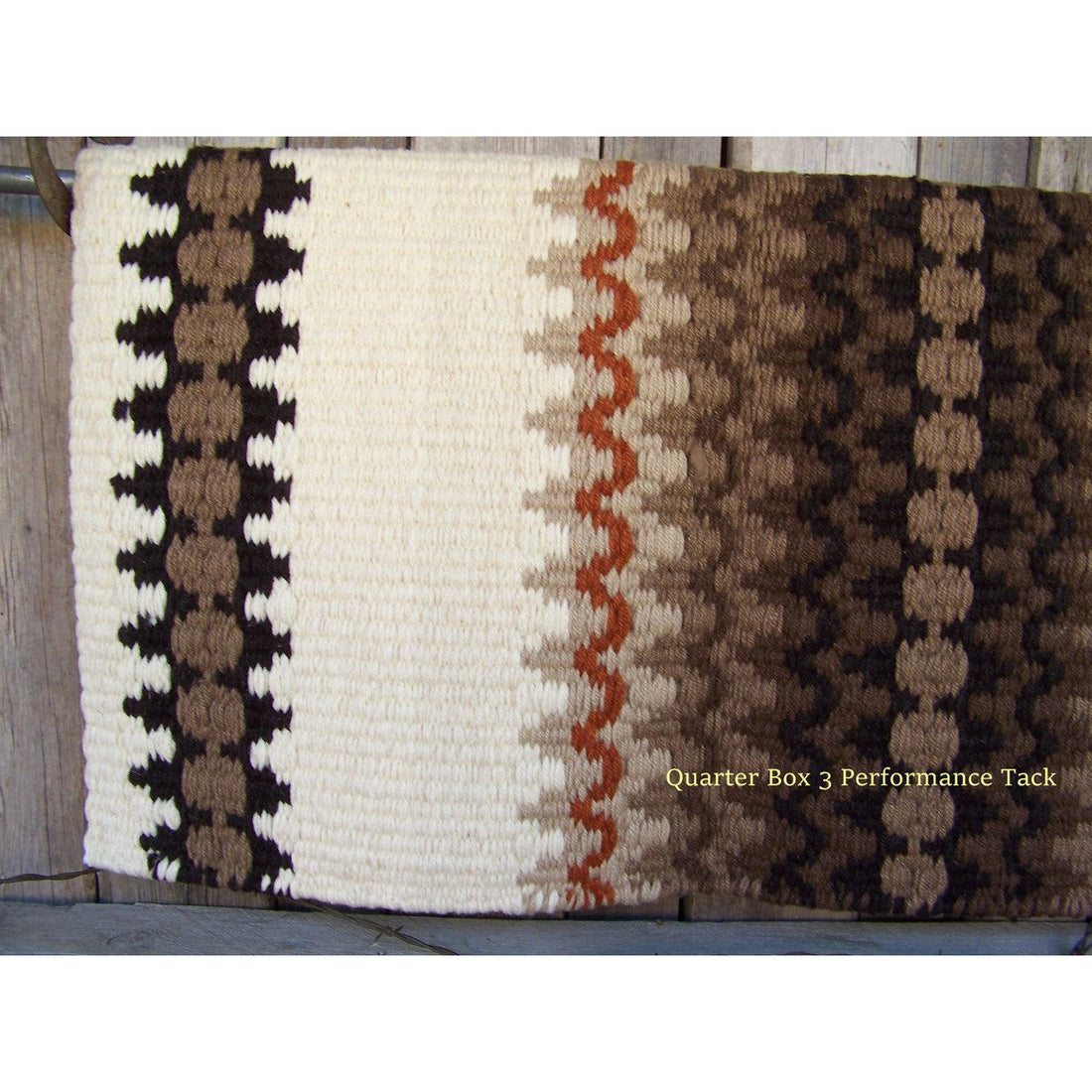 Corona Show Blanket - 38x34 (Cream Base/Sand and Darker Earth Tone Accents)