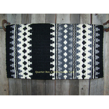 Catalina Show Blanket - 38x34 (Black Base/Grey Accents)