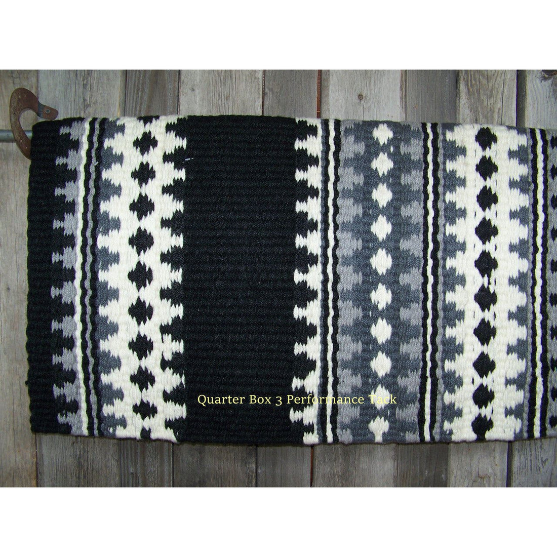 Catalina Show Blanket - 38x34 (Black Base/Grey Accents)
