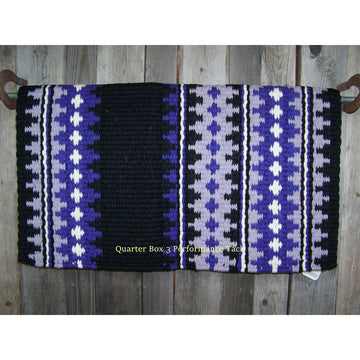 Catalina Show Blanket - 38x34 (Black Base/Purple Accents)