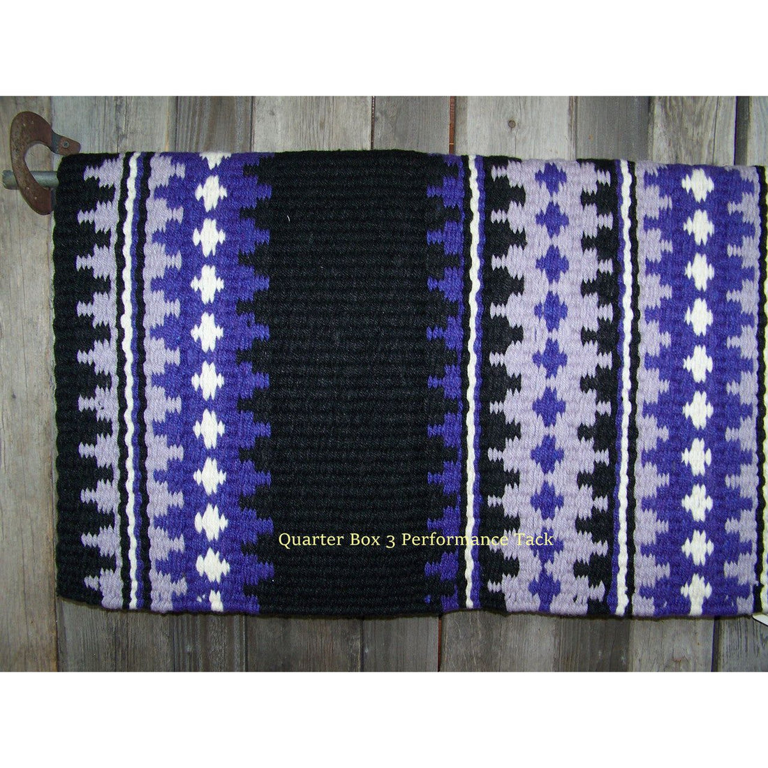 Catalina Show Blanket - 38x34 (Black Base/Purple Accents)