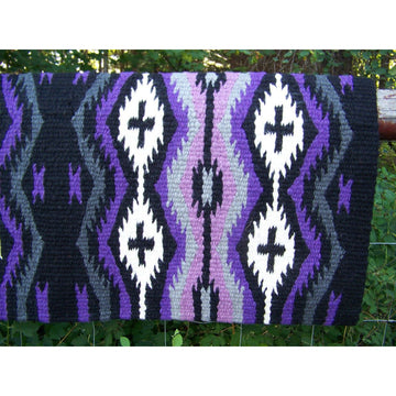 Las Cruces Show Blanket - 36x34 (Black/Charcoal/Ash/Lilac) by Mayatex