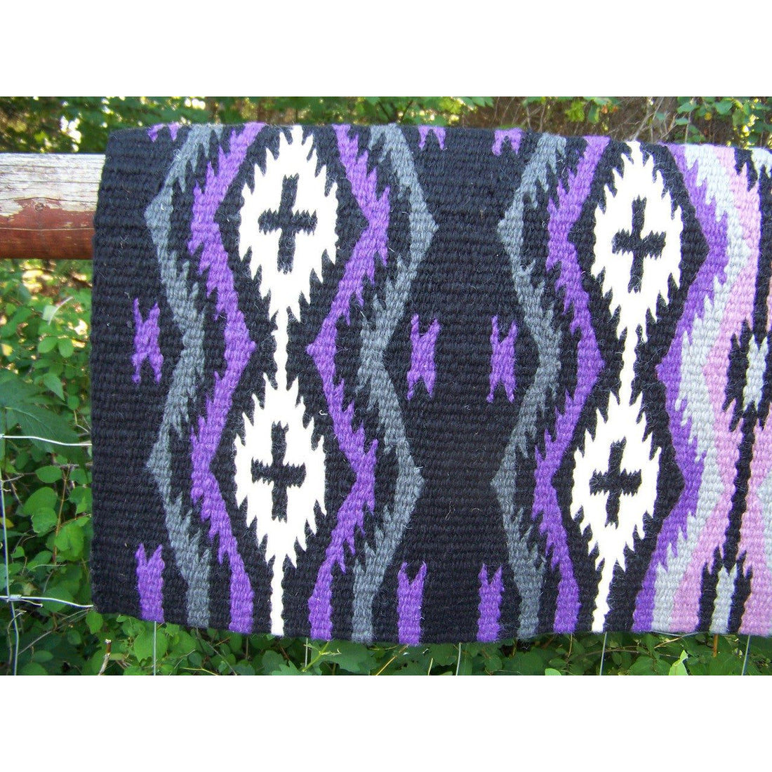 Las Cruces Show Blanket - 36x34 (Black/Charcoal/Ash/Lilac) by Mayatex