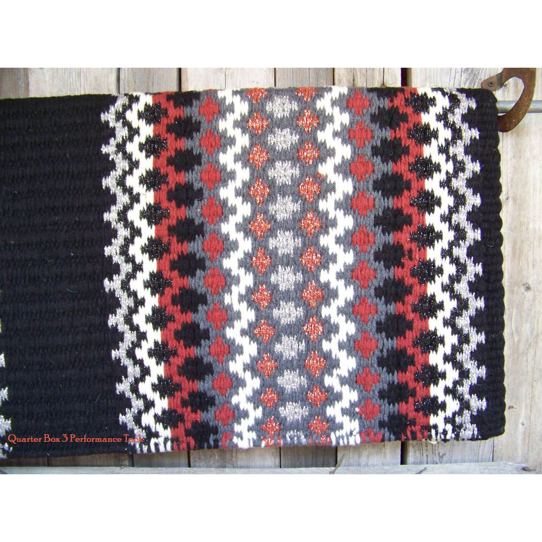 Luna Show Blanket - 40x34 (Black/Marsala/BlackMetal/Ash) by Mayatex