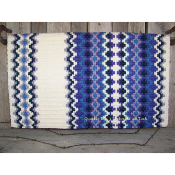 Gemini Show Blanket - 40x34 (Cream Base/Purple Accents) by Mayatex