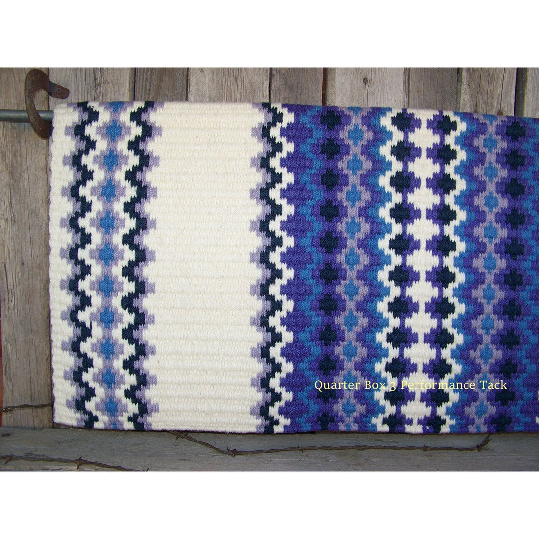 Gemini Show Blanket - 40x34 (Cream Base/Purple Accents) by Mayatex