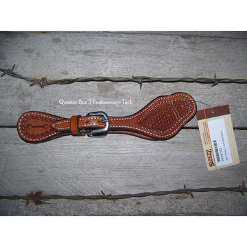 Spur Straps - Mini-Spot (Youth - Chestnut Basketweave)