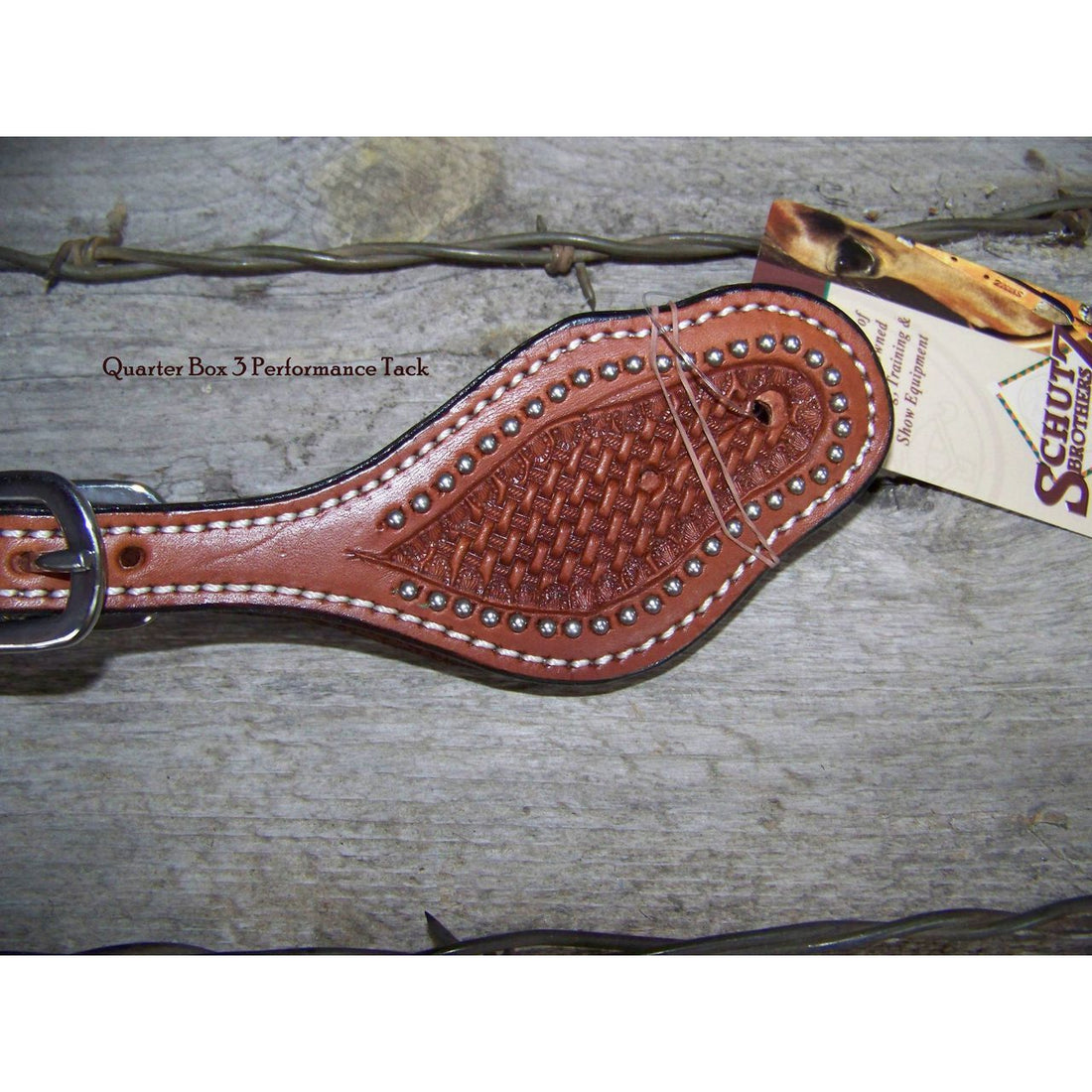 Spur Straps - Mini-Spot (Youth - Chestnut Basketweave)