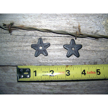 Rowels - 5 Point Star - Black (1.25") with Cotter and Pins