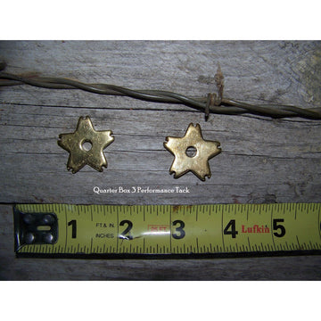 Rowels - 5 Point Bull - Brass (1 1/8") with Cotter and Pins