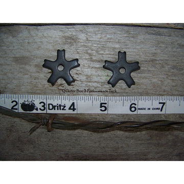 Rowels - 5 Star Bull - Black (1 1/4") with Cotter and Pins