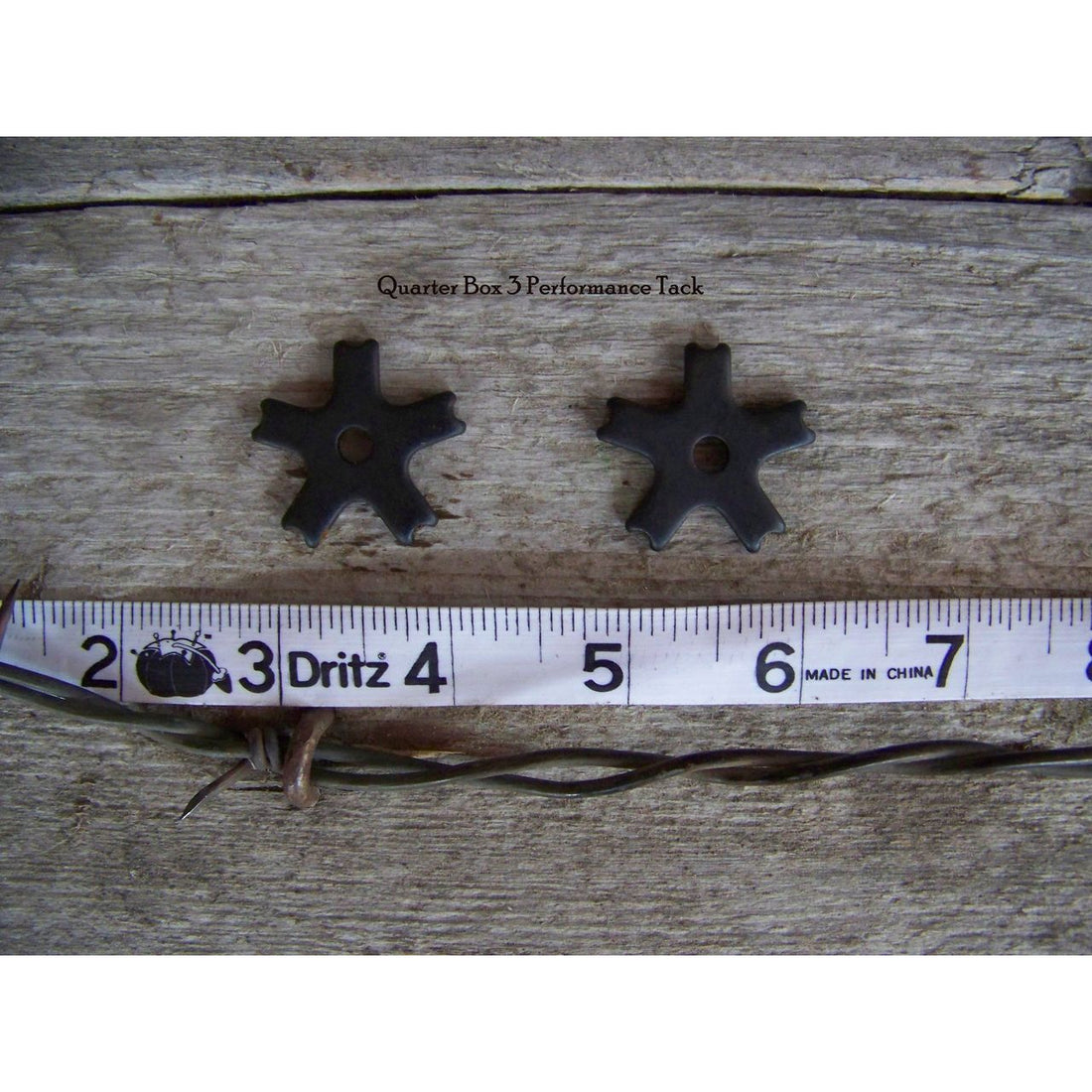 Rowels - 5 Star Bull - Black (1 1/4") with Cotter and Pins