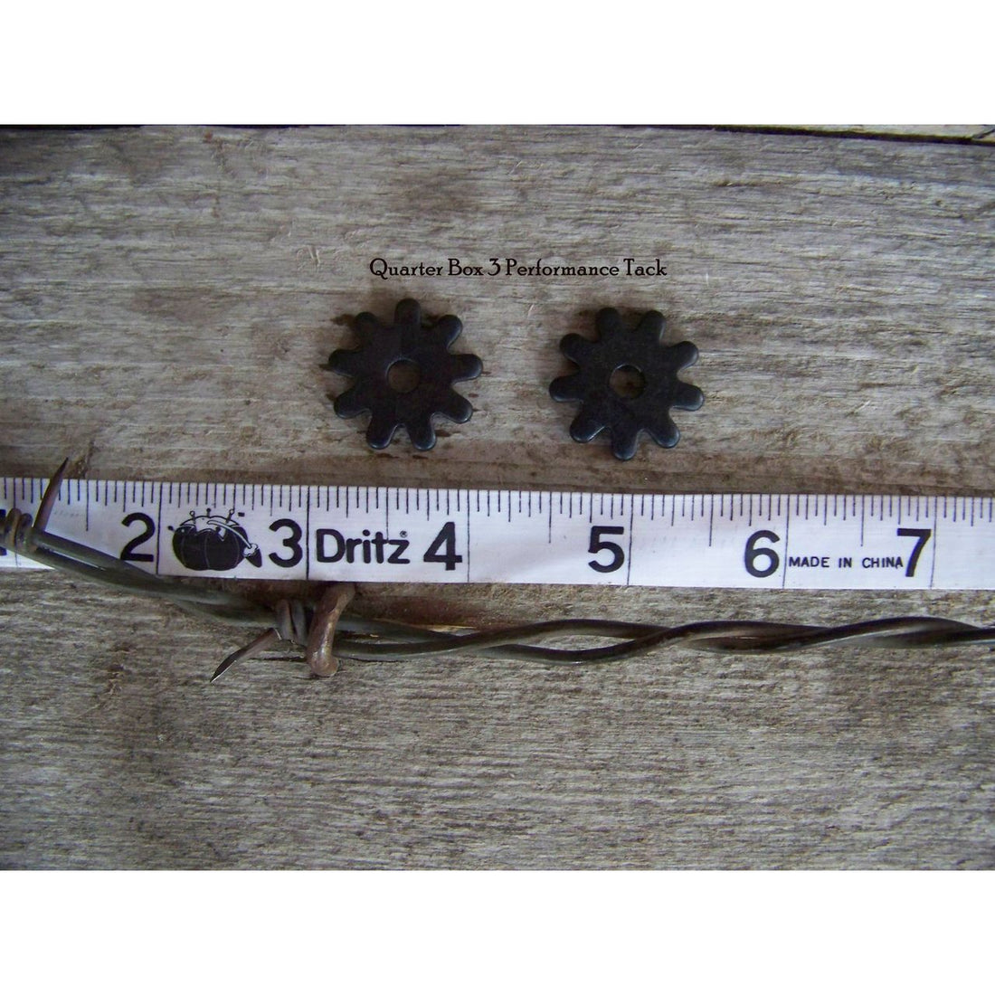 Rowels - 9 Point Round - Black (15/16") with Cotter and Pins