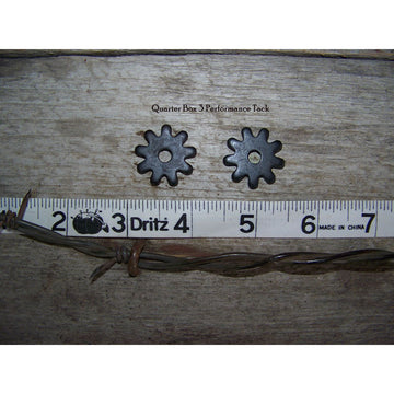 Rowels - 9 Point Round - Black (15/16") with Cotter and Pins