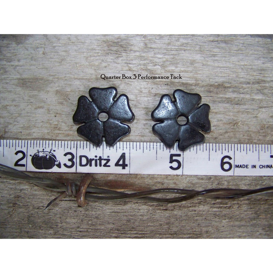 Rowels - Black Clover Leaf (1 1/8") with Cotter and Pins